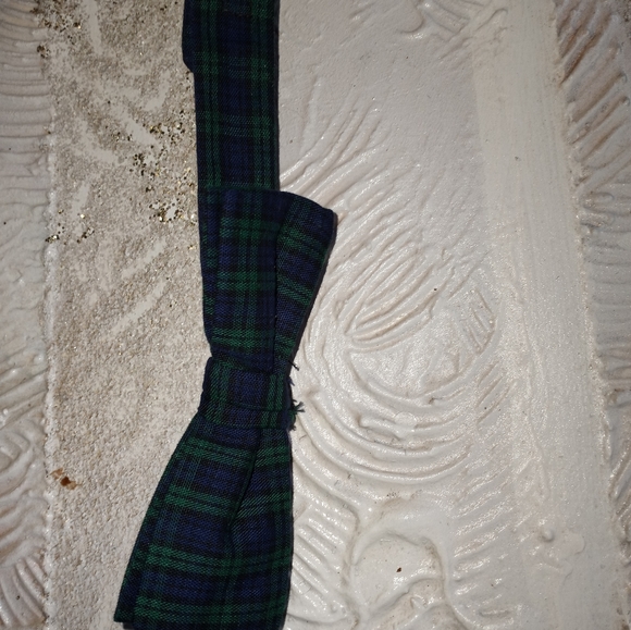 Blk/Nvy/Grn Cotton Cumberbund n Matching Bowtie. - Picture 4 of 4